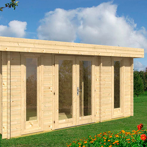 Gartenhaus Irene 6 - Caseta de Madera para jardín (450 x 300 cm, 44 mm)